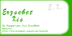 erzsebet kis business card